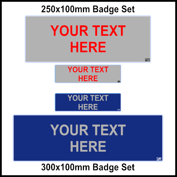 Custom Digital Printed Reflective Badge Set
