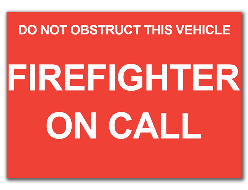 Dash Card - FIREFIGHTER ON CALL