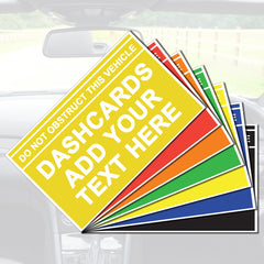 A Customised Dash Card - Various Colours