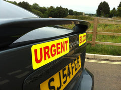 Urgent Blood 2 piece With Day Glo Background 280mm x 100mm (MG052)