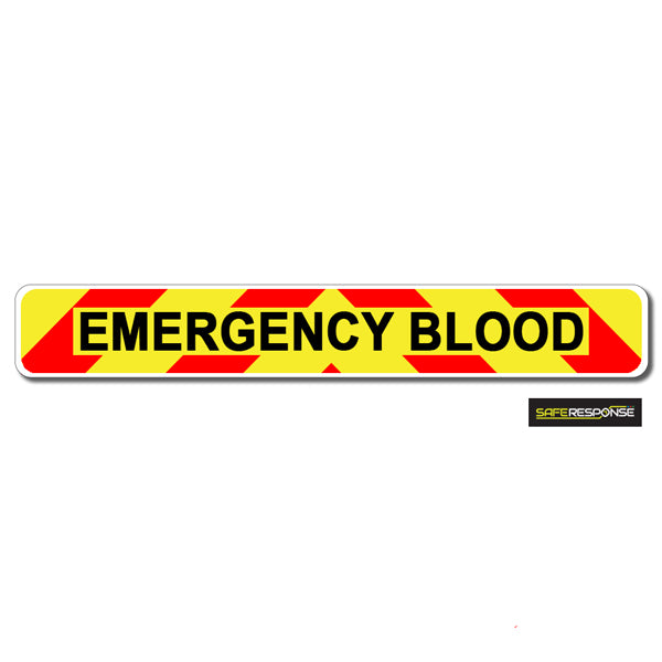 Magnet EMERGENCY BLOOD Chevron Design Text (MG134)