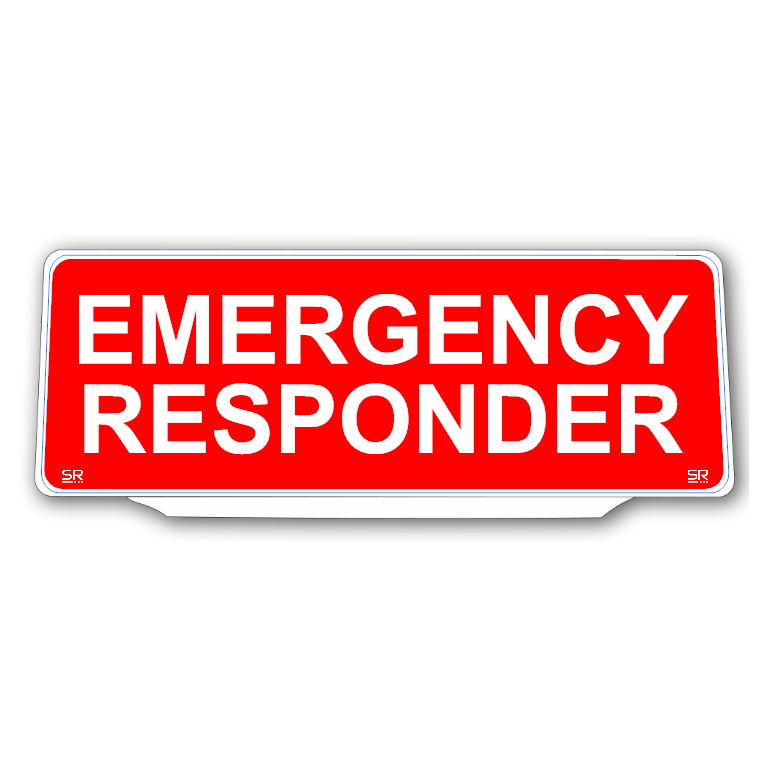 Univisor - EMERGENCY RESPONDER - Red Background White Text - UNV231