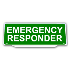 Univisor - EMERGENCY RESPONDER - Green Background White Text - UNV235