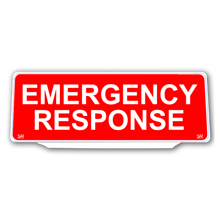 Univisor - EMERGENCY RESPONSE - RED Background White Text - UNV238
