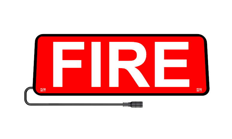 Led Visor Sign Safe Responder X - FIRE - UK - SRX-037 - LED Visor Sign – Safe Response UK