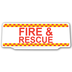 Univisor - Fire & Rescue - White B/G Chequered - UNV176