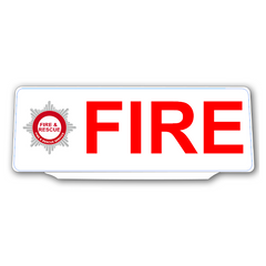 Univisor - FIRE with Crest / Logo - White Background with Red Text - UNV306