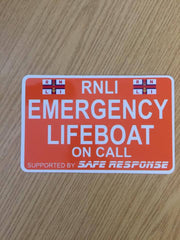 Dash Card - Emergency Lifeboat on Call - Orange Background