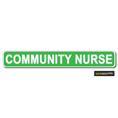 COMMUNITY NURSE Green with White Text (MG167)