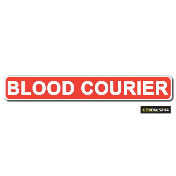 BLOOD COURIER Red with White Text (MG178)