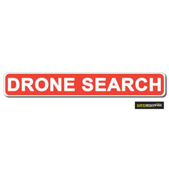 DRONE SEARCH Red with White Text (MG180)
