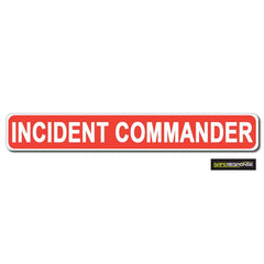 INCIDENT COMMANDER Red with White Text (MG196)