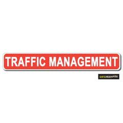 TRAFFIC MANAGEMENT Red with White Text (MG198)