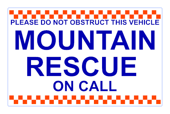 Dash Card - MOUNTAIN RESCUE Chq Design White