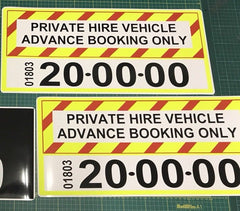 Magnet Taxi Private Hire Signage add your number x 2 (MG012)