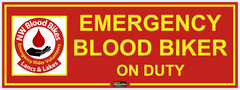 Blood Biker Screen Sign / Badge