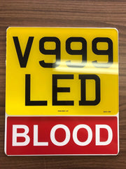 Motorcycle Number Plate Extension - BLOOD