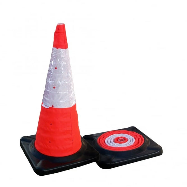 Collapsible Pop Up Road Legal Traffic Cone 750mm Tall, Folds Flat