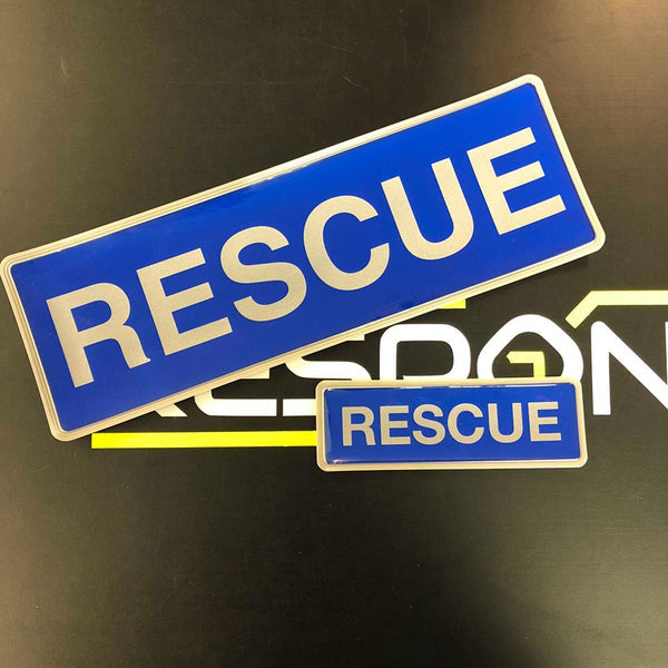 RESCUE - Digitally Printed Encapsulated Badge
