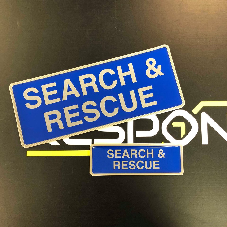 Search and Rescue - Digitally Printed Encapsulated Badge