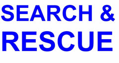 Sticker - SEARCH & RESCUE Text Only Decals 80mm