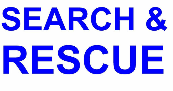 Sticker - SEARCH & RESCUE Text Only Decals 300mm