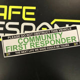245mm Sticker - Community First Responder on call - ST24526
