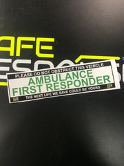 245mm Sticker - Ambulance First Responder on call - ST24527