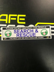245mm Sticker - Search and Rescue with Logo - ST24531