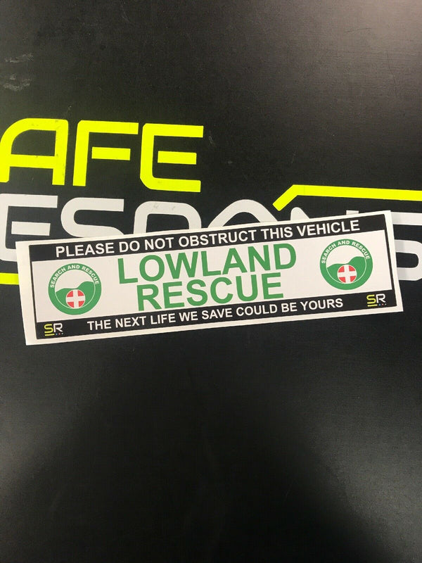 245mm Sticker - Lowland Rescue with Logo - ST24534