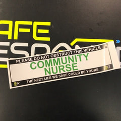 245mm Sticker - Community Nurse - ST24536