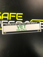 245mm Sticker - Vet on Call - ST24548