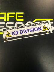 245mm Sticker - K9 Division with Dog Logo - ST24557