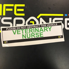 245mm Sticker - Veterinary Nurse - ST24567