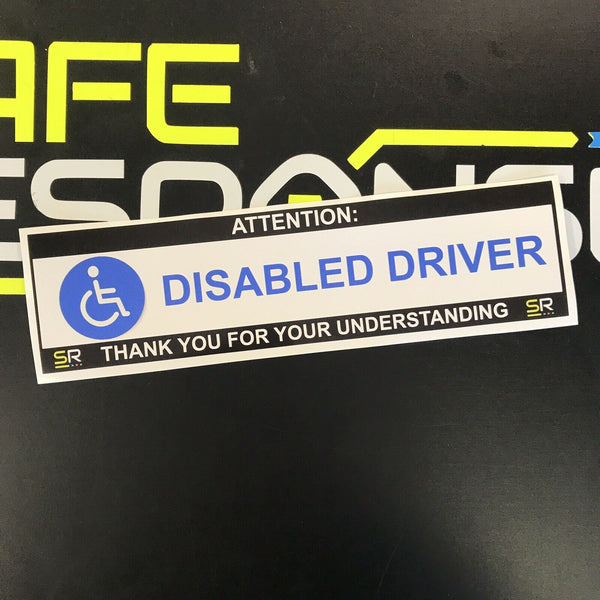 245mm Sticker - Disabled Driver with Logo - ST24570