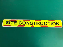 Magnetic Sign - SITE CONSTRUCTION - 610mm - Dayglo/Standard Red MG102