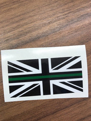Sticker Thin Green Line Union Jack - Ambulance Service
