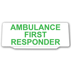 Univisor - Ambulance First Responder - White with Green Text - UNV004