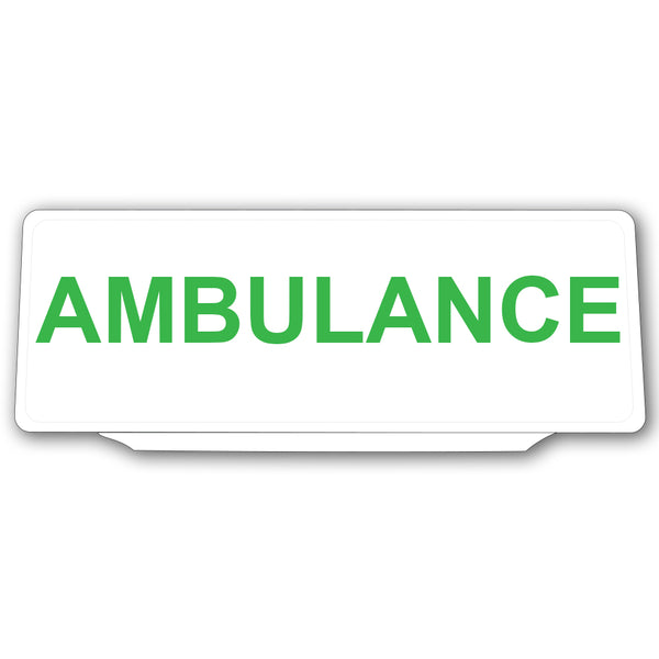 Univisor - Ambulance - White with Green Text - UNV024