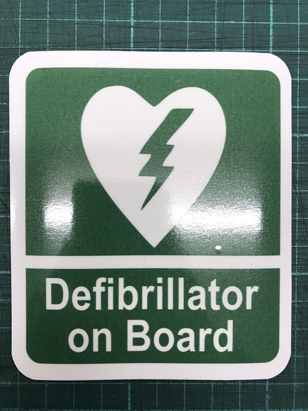 Defib AED on Board sign