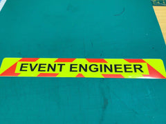 Magnetic Sign - EVENT ENGINEER - 610mm - Dayglo/Standard Red MG103
