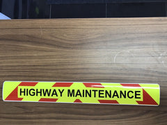 Magnet Highway Maintenance  Chevron Design Black Text (MG028)