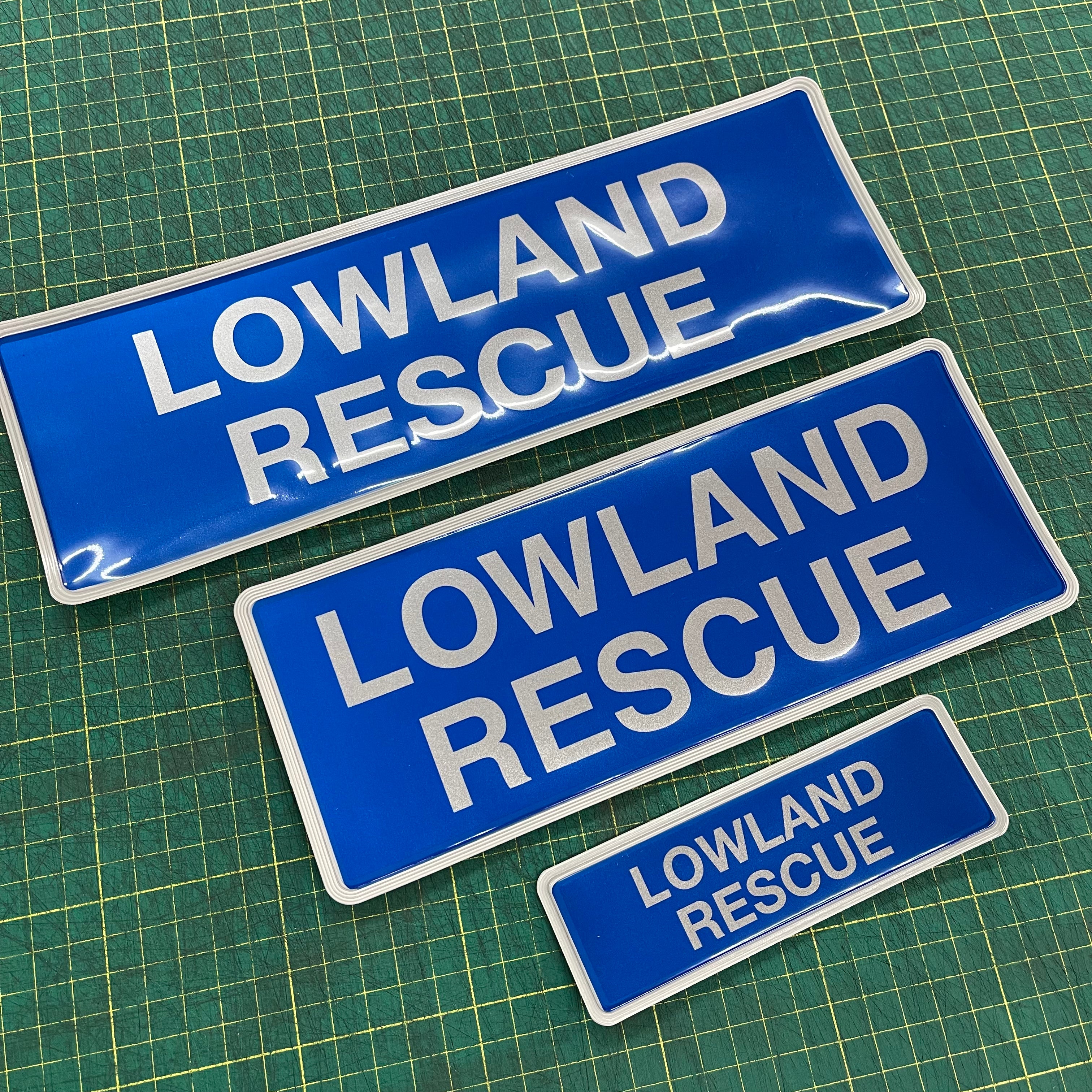 Lowland Rescue - Digitally Printed Encapsulated Badge