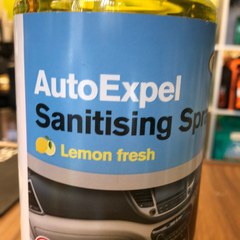 Ring Automotive Vehicle 1 Litre Bottle of Sanitising Spray Lemon Fresh Scent  - RAESS1