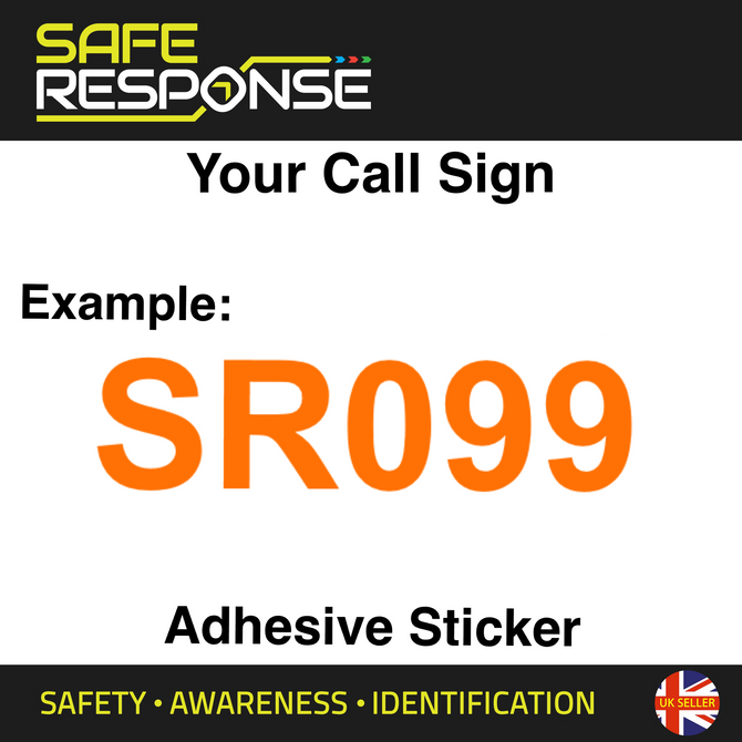 Call Sign Stickers – Safe Response UK