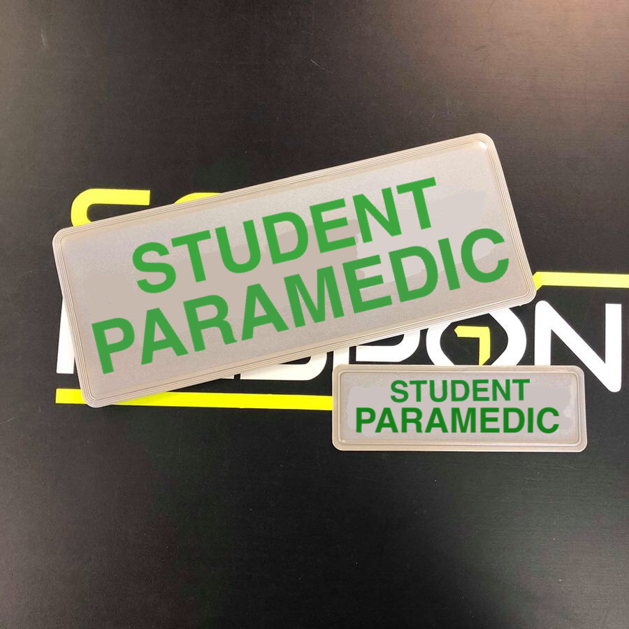 STUDENT PARAMEDIC - Digitally Printed Encapsulated Badge