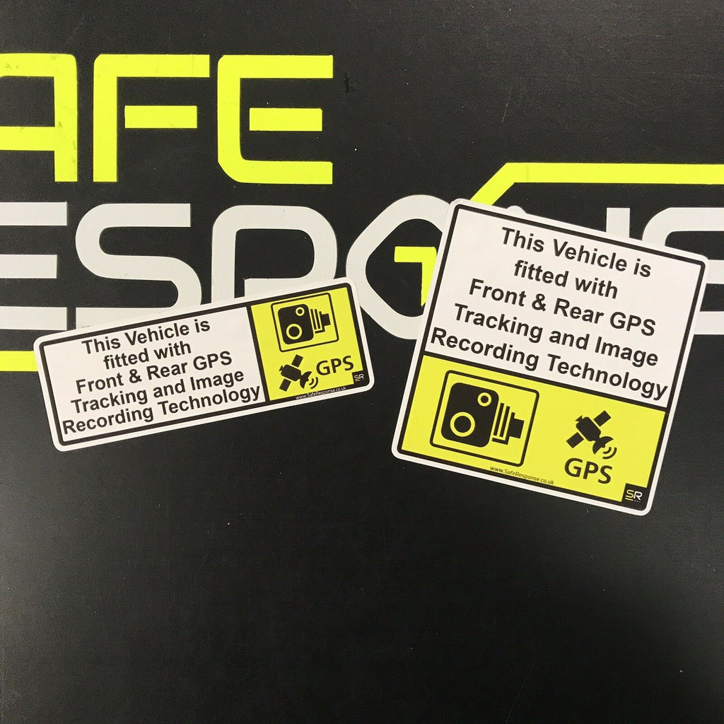“DASH CAM GPS Recording” Vinyl Stickers – Front & Rear Vehicle