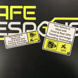 Sticker DASH CAM GPS RECORDING Pair