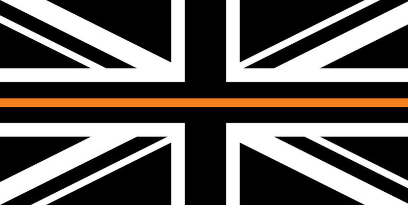 Sticker Union Jack - Thin Orange Line