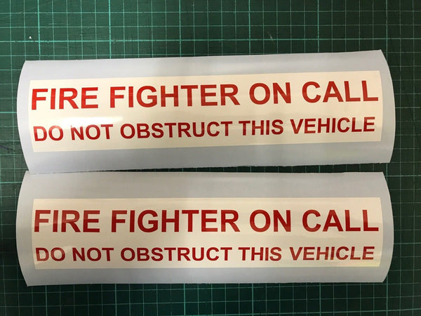 Sticker FIRE FIGHTER ON CALL 240mm x 2